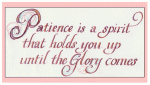 Maintaining the spirit and Patience